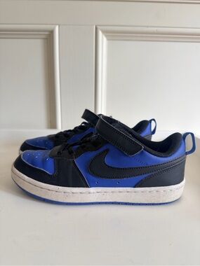 Nike Court Borough Low Recraft Game Royal Black Blue Kids Shoes Size 3Y